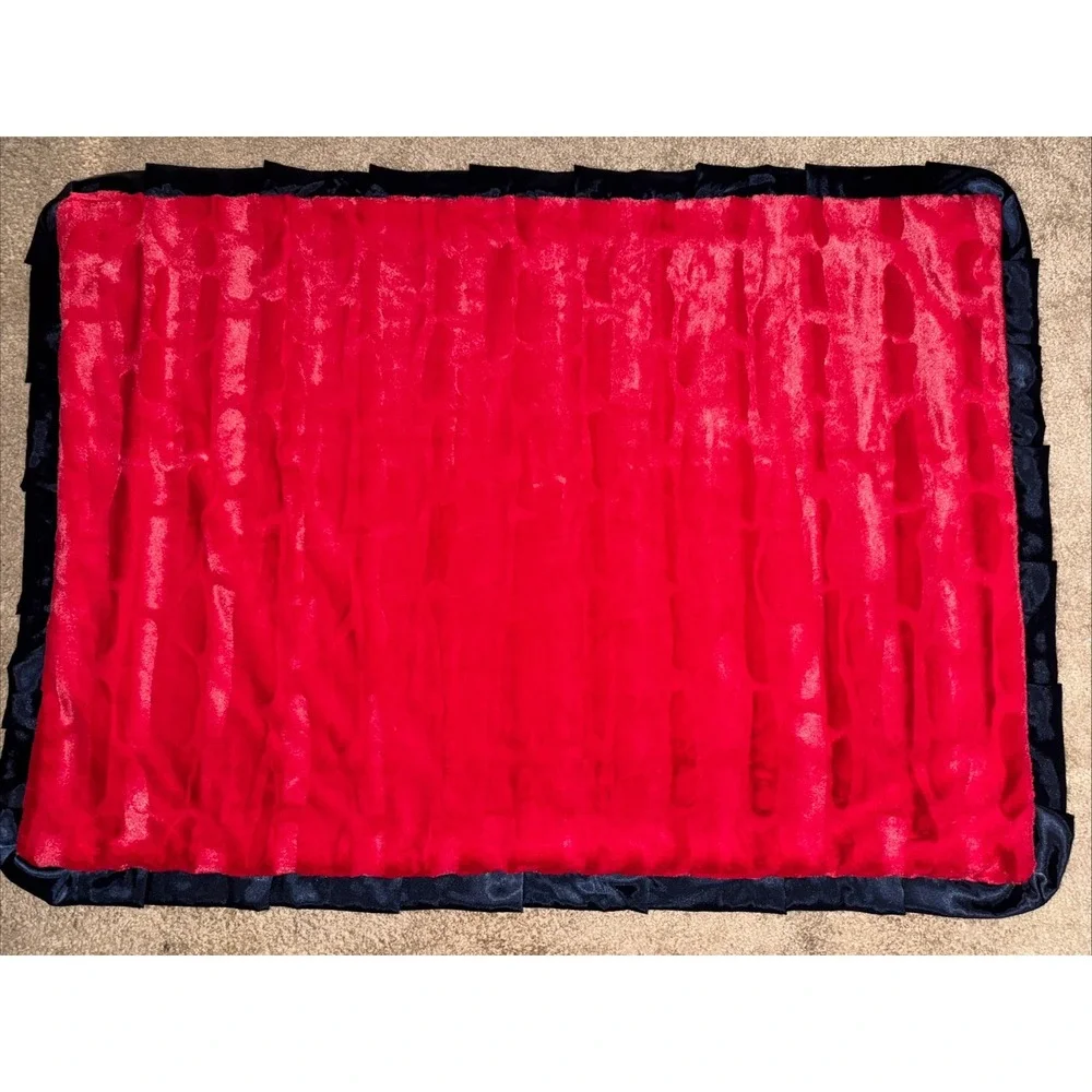 Minky Couture Construction Zone Baby Blanket w/ Blue‎ Satin Lovey Tween 36x50